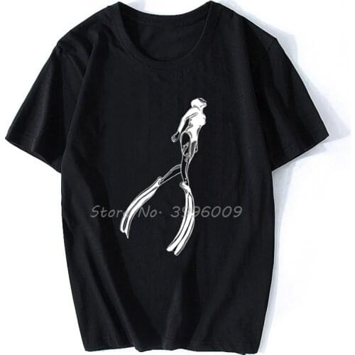 Mens Freediver Woman T Shirt Design Short Sleeve O Neck Homme Famous Authentic Summer Leisure Shirt
