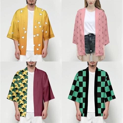 Demon Slayer Kimetsu no Yaiba 3D Printing Japanese Anime Kimono Haori Yukata Cosplay Women/Men Summer Casual Cool Streetwear