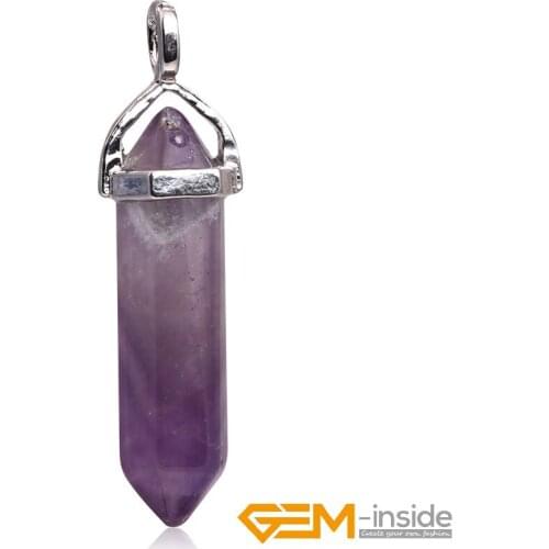10X36MM Natural Stone Pendant Leather Necklace Jewellry For Women Gifts 18 Inches Fashion Jewelry Charms Pendant Necklace
