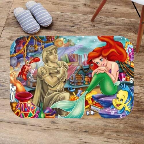 Soft Rugs Carpet Mats For Living Room Kitchen Bedroom The Little Mermaid Non-Slip Floor Mats Area Rug Doormat Home Supplies
