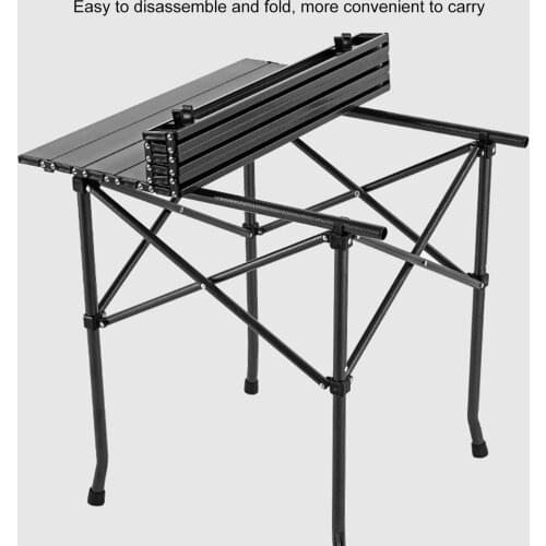 Outdoor Camping Folding Table Portable High-quality Water-proof Sturdy Aluminum Alloy Tabletop With Nylon Strap Carrying Bag