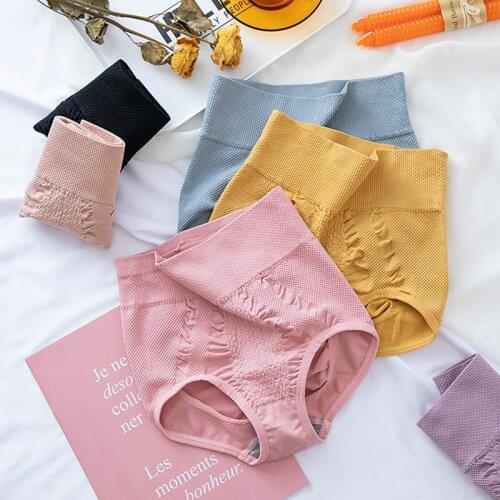 Womens Cotton Underwear Sexy Lace Comfort Panties Womens Solid Color Briefs High Waist Soft Underpants Female Lingerie 2021