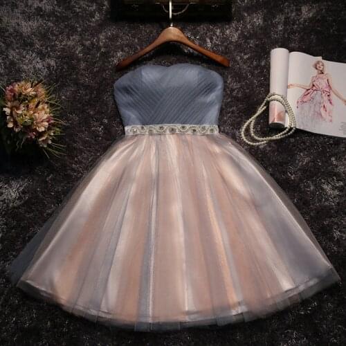 New Women Boho Short A Line Dress Sweetheart Beads Sashes Formal Evening Party Dresses