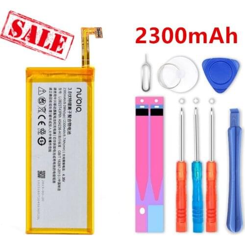 New Original Battery Li3823T43P6hA54236-H For ZTE Blade S6 5.0" G717C G718C A880 B880 ZTE Nubia Z7 mini NX507J 2300mAh +Tools