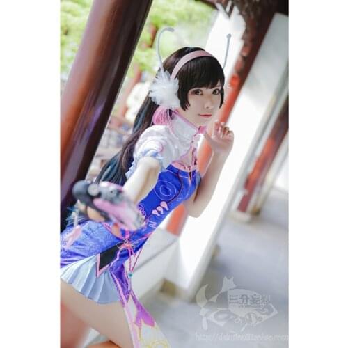Ow Watch Over Dva Chinese Cheongsam Cosplay Costume Stage Dress Halloween Uniform D.VA Song Hanna Party Cos Garment
