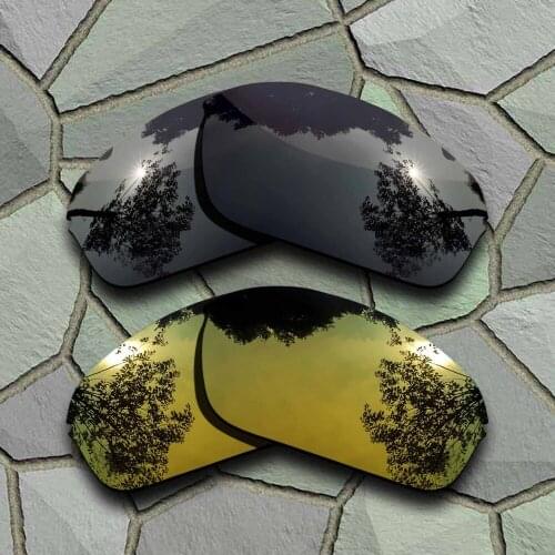 Grey Black&Yellow Golden Sunglasses Polarized Replacement Lenses for Oakley Half Wire 2.0
