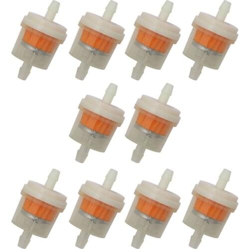 QILEJVS 10Pcs/set 4/25'' 4mm Hose for Motorcycle Scooter Gasoline Filter Clear Inline Gas Fuel