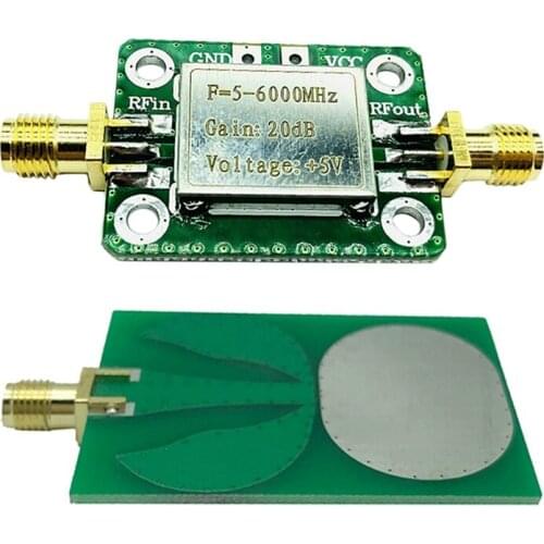 RF Amplifier Module Boar - Ultra-Wideband UWB Antenna with RF Power Amplifier,5M-6GHz Broadband Signal Amplifier 20DB