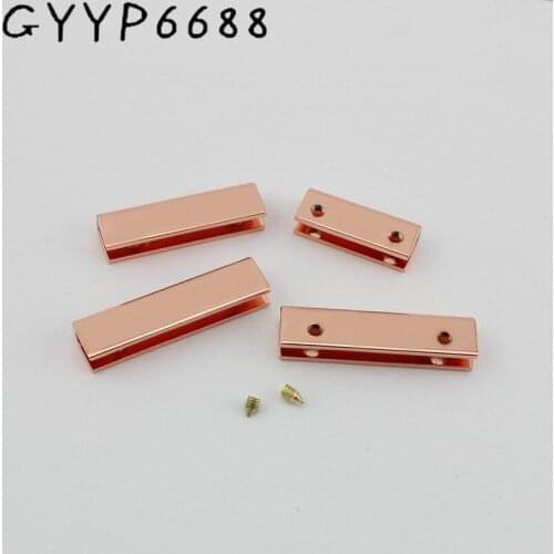 Rose gold 25mm 34mm 38mm bag decoration clips in screws straps finished clasp fashion belt clasp wholesale