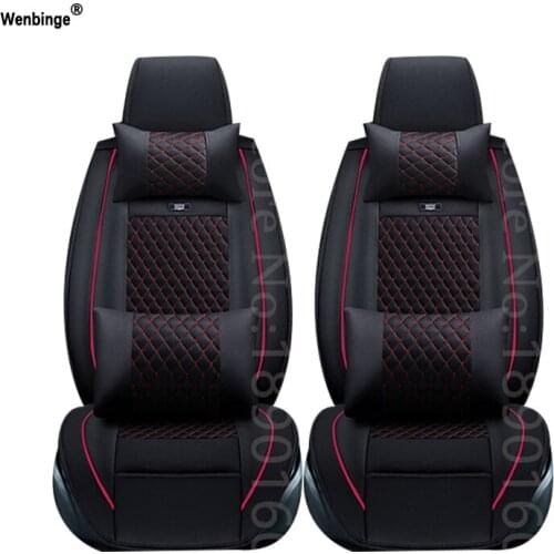 Only two front Leather car seat covers For automobiles armchair covers for ford bmw renault toyota kia vw accessorie car-styling
