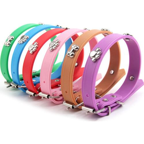 Pet Products Dog Collar Cat Collar Pet Soft Rubber Collar 6 Colors Silicone Collar Multicolor Optional Comfort Dog Chain
