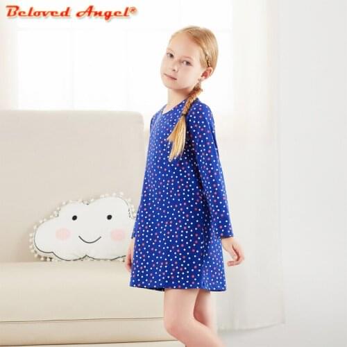 Spring Autumn Girl Dress Cotton Long Sleeve Toddler Dress Floral Butterfly Print Kids Dresses for Girls Fashion Baby Clothing