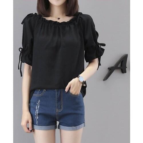 Summer Wear Loose Chiffon Shirt O-Neck T-shirt Plus Fat Size Women Tops Belly Hide Meat Street Outwear Tees Short Sleeve