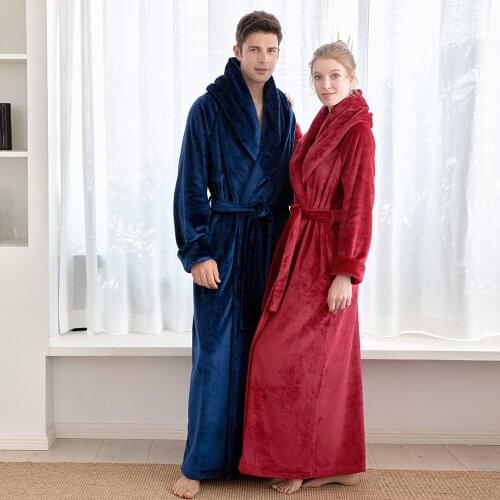 Womens Long Robe Mens Ultra Long Floor Length Ankle-Length Bathrobes Sleepwear Loungewear Nightgown Nightwear House Coat