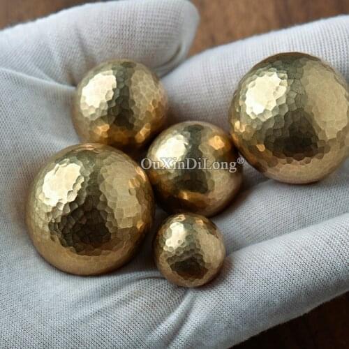 2PCS Hand Grinding Solid Brass Kitchen Cabinet Door Handles Round Cupboard Wardrobe Drawer Wine Cabinet Pulls Handles and Knobs