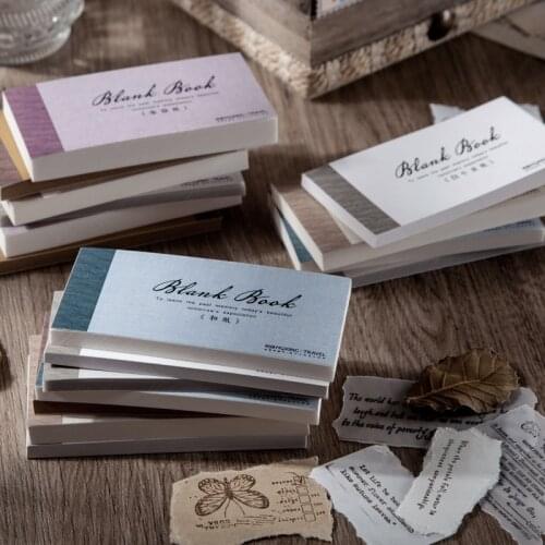 60 pcs Vintage Blank Memo Pads DIY Material Paper Junk Journal Scrapbooking planner Stationery School Supplies