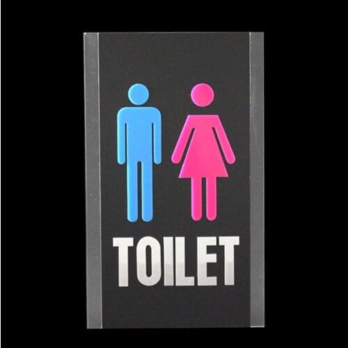 150*250mm acrylic toilet man women signage sign wall door plate board