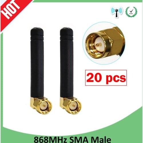 868MHz 915MHz Antenna loar antene 3dbi 20pcs SMA Male Connector GSM 915 868 MHz antena outdoor signal repeater antenne Lorawan