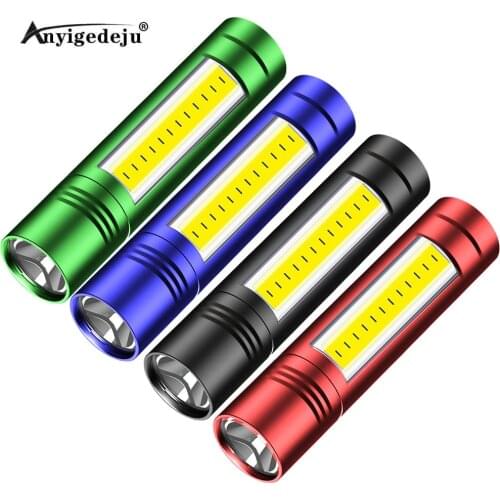 ANYIGEDEJU Portable Mini Working Inspection Flash light XPE+1*COB LED Multifunction Maintenance AA battery powered Flashlight