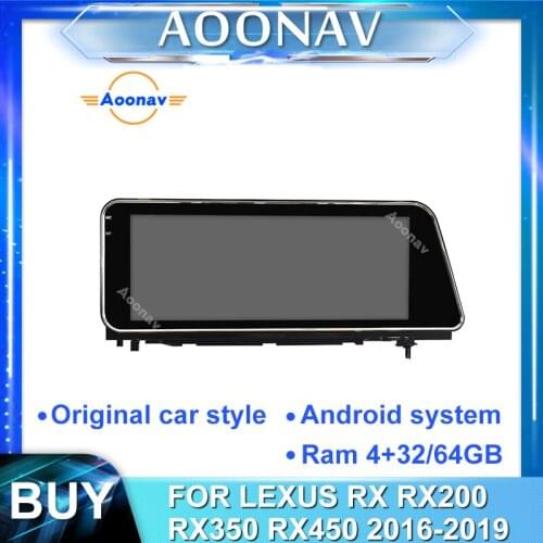 2din Android car radio multimedia player For-LEXUS RX RX200 RX350 RX450 2016-2019 car touch screen GPS navigation head unit