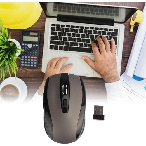 1PC Mouse Raton 2.4GHz 2000 DPI Wireless Optical Mouse Laptop Professional Receiver Gaming Mice For PC Mouse USB U0R4