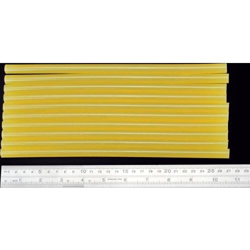 Chanseon 10pcs/lot Hot Melt Glue Sticks Yellow 11mm Stick 270mm Length Tools Alloy Accessories for Repair Adhesive Glue Sticks
