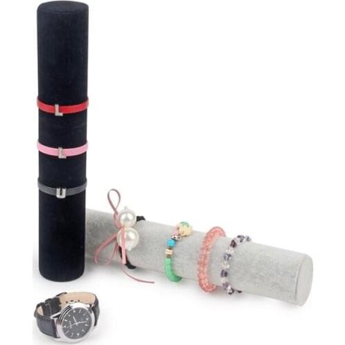 Hot Selling Black Gray Rose Red Velvet Bracelet Display Holder Jewelry Receiving for Bracelets Bangle Organizer Shelf Rack Stand