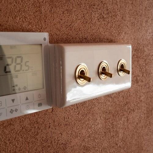 2 pcs High quality square ceramic base switch foyer, home hotel fashion hand switch