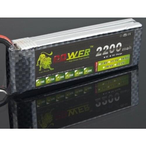 1pcs Lion Power lipo battery 2S 7.4v 2200mAh 40C rc helicopter car boat quadcopter Li-Polymer battey