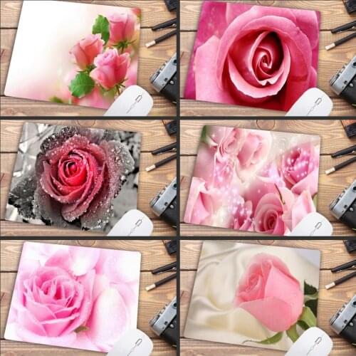 Mairuige Big Promotion Pink Rose Pad To Mouse Computer Mousepad Anime Gaming Padmouse Gamer To Keyboard Mouse Mats 22X18CM