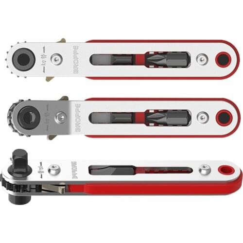 Mini Magnetic Screwdriver Ratchet Wrench Right Angle 1/4\" Hex for Narrow Space