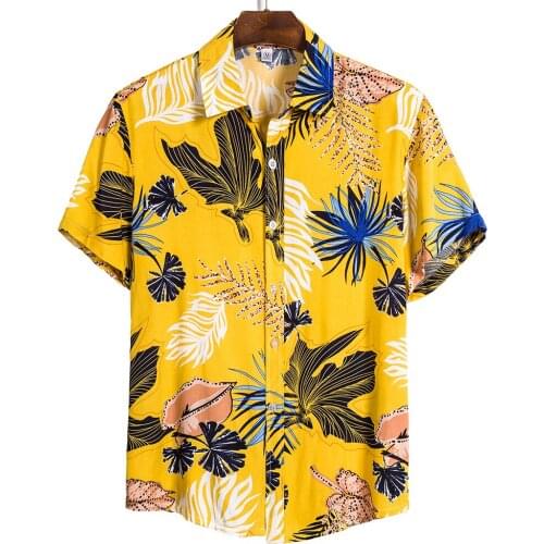 Adisputent Summer Mens Hawaiian Shirts Funny Printed Turn Down Collar Short Sleeve Casual Shirts Button Streetwear 2020