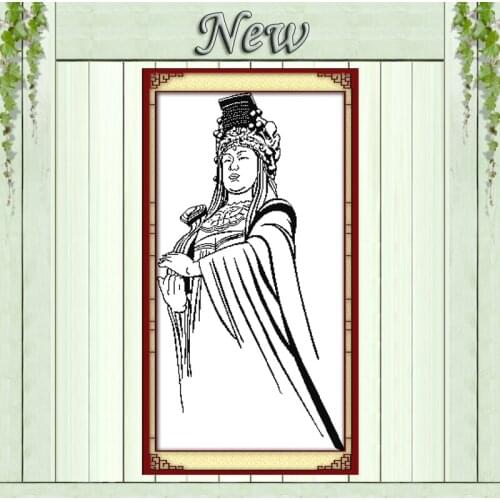 Matsu Chinese mascot fairy style painting counted print on canvas DMC 11CT 14CT kits DIY Cross Stitch embroidery needlework Sets