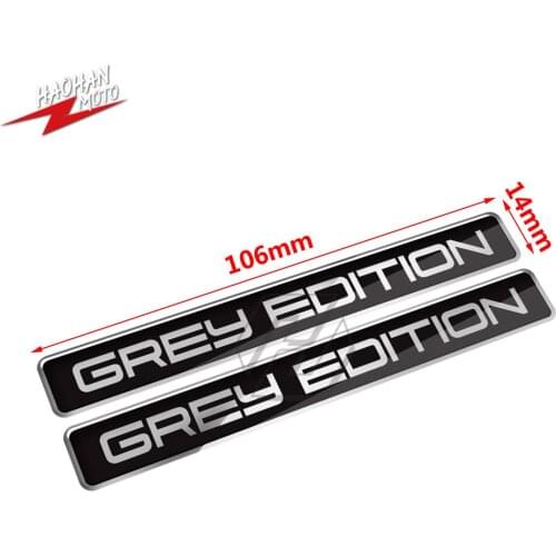 For Triumph BMW Honda Suzuki Kawasaki Yamaha Ducati Aprilia Motor Sticker 3D Motorcycle Grey Edition Sticker