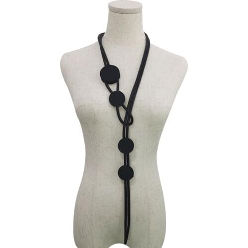 YD&YDBZ Popular Adjustable Size Long Foam Rubber Necklace Accessories Gothic Womens Jewelry Necklace Fashion Sweater Street