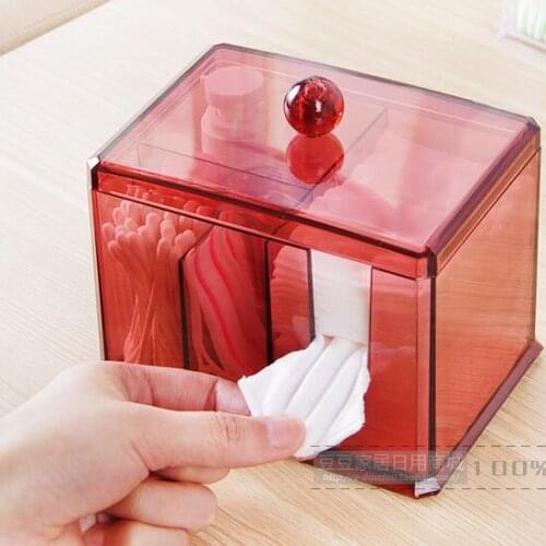 Plastic Cosmetic Storage Box Desktop Makeup Organizer Acrylic Jewelry Finishing Box