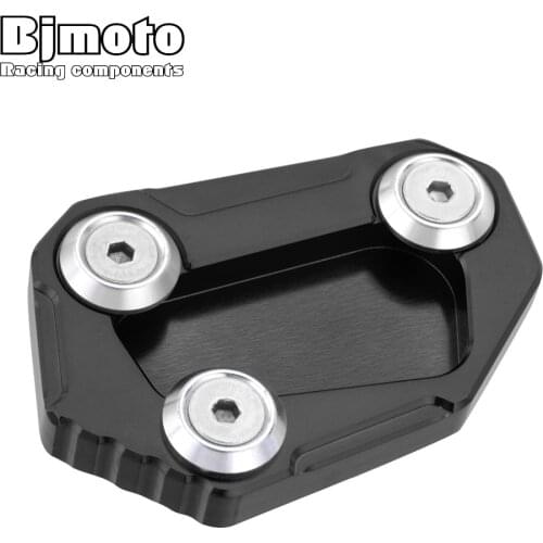 BJMOTO S 1000 R Motorcycle Kickstand Foot Side Stand Enlarge Extension Pad Support Plate For BMW S1000R HP4 2014-2016