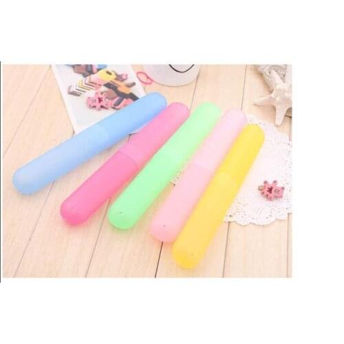 Portable Cartoon pattern Mini Plastic ToothBrush Box Case Traveling Holder Hygiene Teeth Health Color random