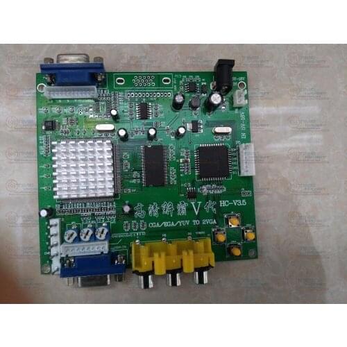 CGA RBG TO VGA Converter PCB CGA TO VGA converting board one VGA output for Arcade game LCD monitor machine game cabinet parts