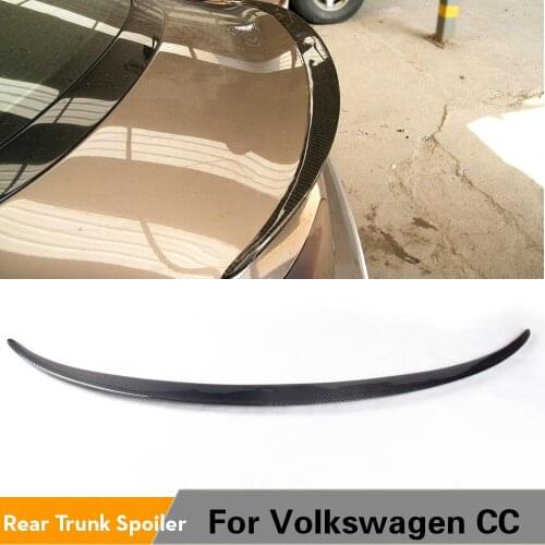 Carbon Fiber / PU Car Rear Trunk Spoiler Boot Lip Wing for Volkswagen VW Passat CC Sedan 4-Door 2008 - 2018