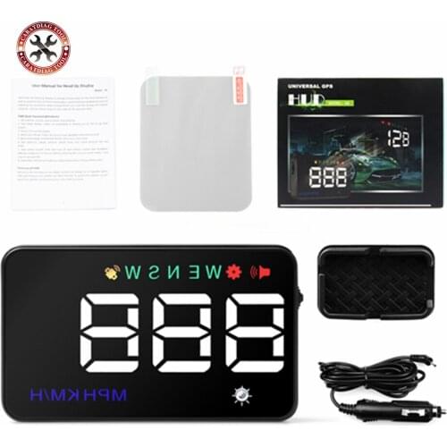 Universal Car HUD GPS Speedometer Speedo Head Up Display A5 Digital Over Speed Alert Windshield Projetor Auto Navigation