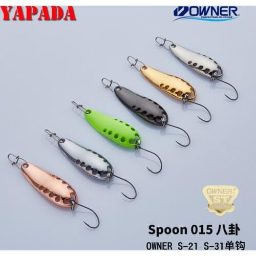 YAPADA Spoon 015 Gossip 2.5-7.5g OWNER Single Hook 30-45mm Multicolor Metal Zinc alloy Spoon Fishing Lures