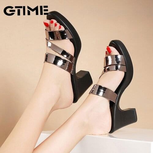 Womens Chunky Sole Sandals Thick Heel Non-slip Slippers Middle-aged Fashion Fish Mouth One Hundred Size 2021 New#SJPAE-144