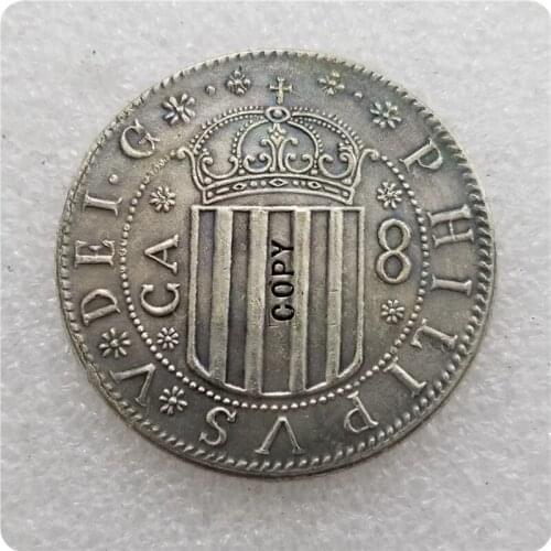 1707 Kingdom of Aragon (Spanish states) 8 Reales - Felipe V Copy Coin