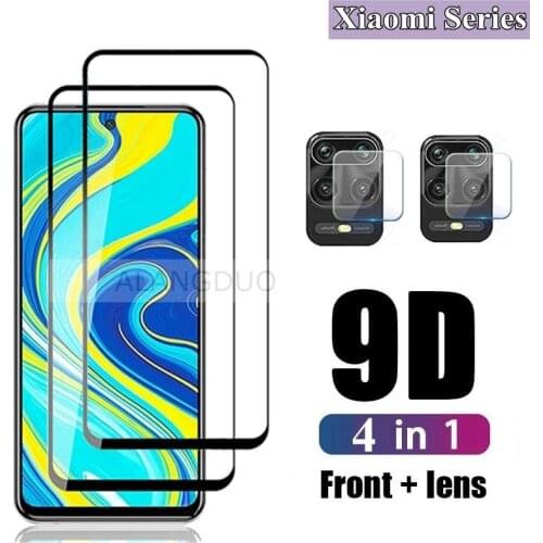 2PCS Front + Camer Glass For Xiaomi Redmi Note 9 9s 8 7 pro PocoX3 8T Protective Lens Screen Protector For Xiomi Mi Poco X3 NFC