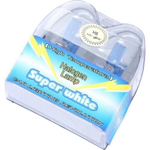 SZKDCE 20Pcs DC 12V H8 100W 6000K Car Headlight Fog Light Driving Lamp Car Head Light Bulbs Halogen Xenon Filled Super White