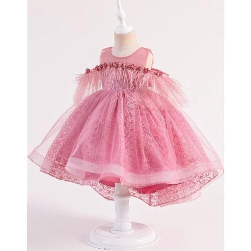 2021 Children Ceremony Pageant Girls Dresses For Party Wedding Dress Kids Clothes Flower Princess Prom Dress Clothing 8 10 Years