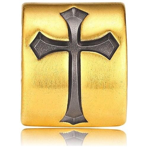 Pure 24K Yellow Gold Bracelet Mens 999 Gold Cross Bracelet High Quality Bracelet