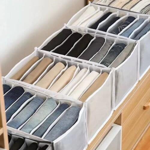 3 pcs Closet Organizer for clothes Pants T-Shirt Washable Storage Boxs Foldable Storage Organizer Drawers