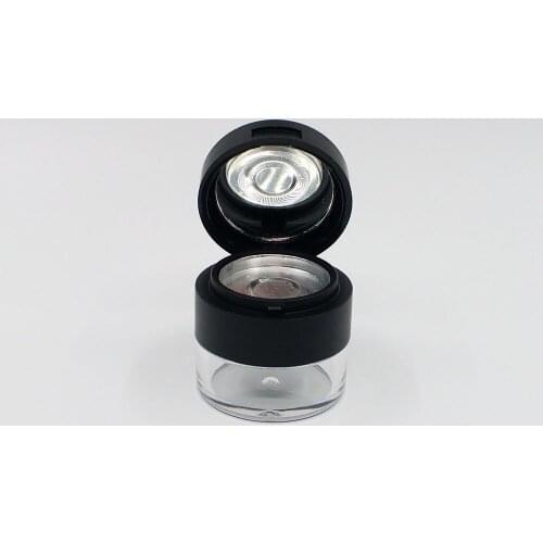 3g loose powder jar with sifter cosmetic plastic loose powder case with mirror blush on case eye shadow case package 30pcs